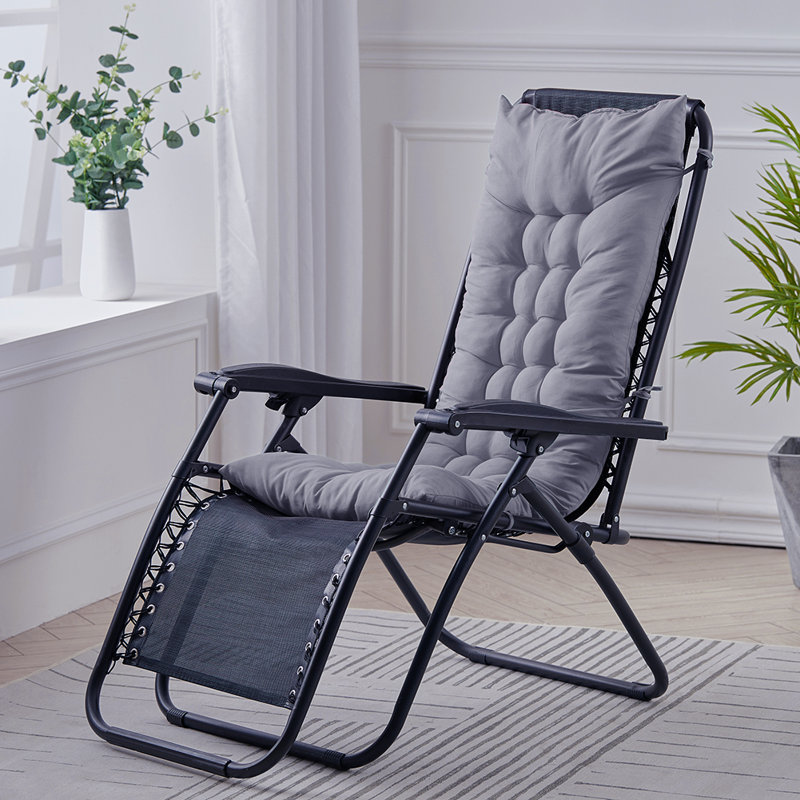 Indoor Outdoor Seat/Back Cushion, 8cm H x 125cm W x 48cm D, Grey