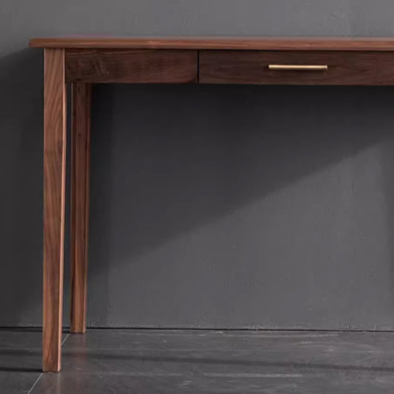 Bureau stable et durable en bois de noyer massif, H 29,52 po x l 62,99 po x P 23,62 po