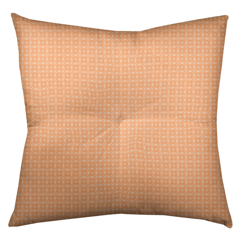 Coussin Katelyn Elizabeth, 30 po x 30 po, Orange / blanc