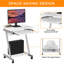 Z-shaped Computer Desk with 4 Wheels-1097419679