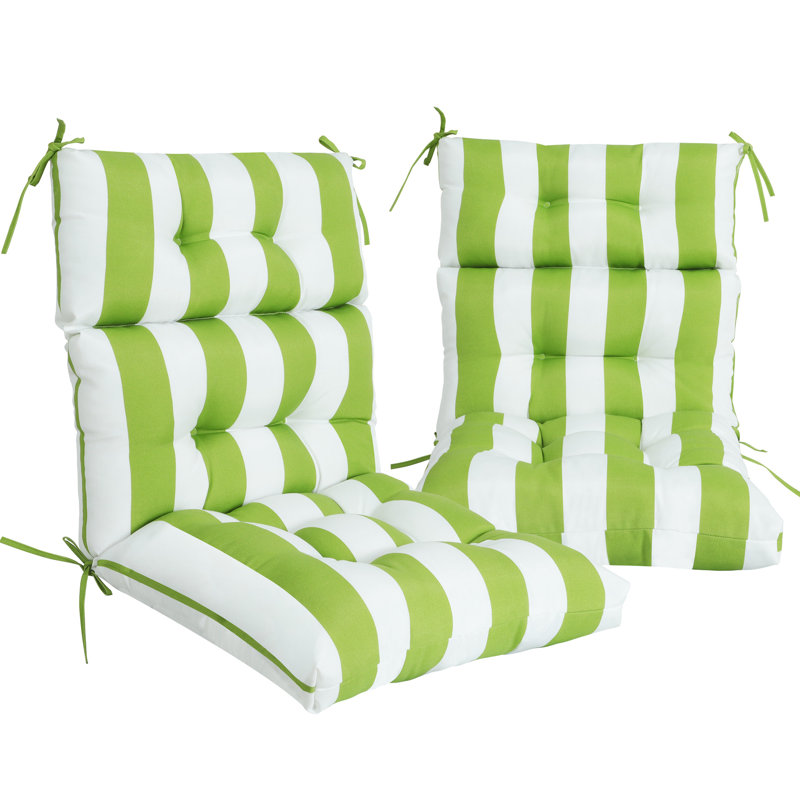 2 coussins de chaise de bureau à dossier haut, coussins à bascule, 44 po x 22 po x 4 po, Vert