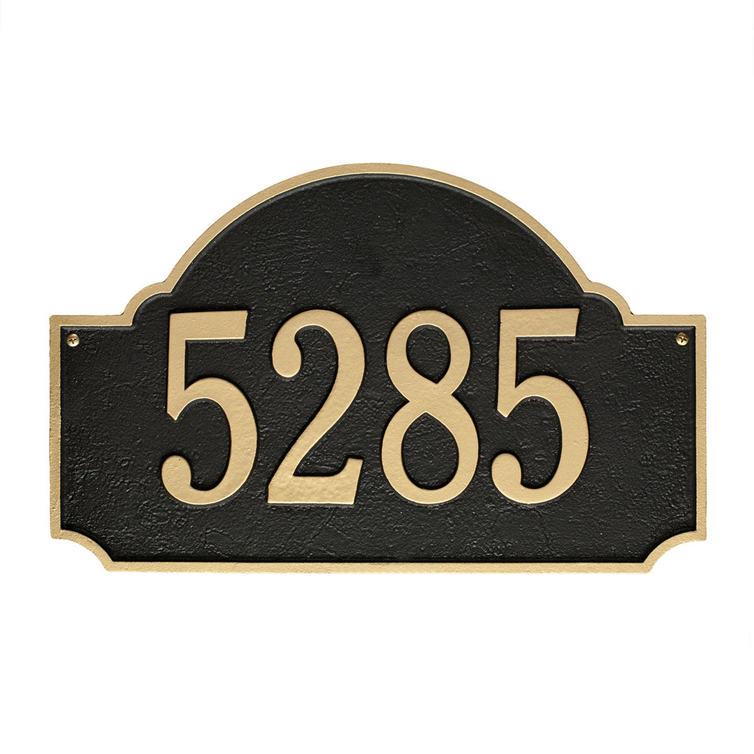 Fitzwilliams 1-Line Wall Address Plaque Old Century Forge 