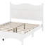 Grand lit plateforme en bois au design rétro élégant
