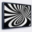 « spiral noir n blanc », reproduction d’impression sur toile tendue encadrée-26669740