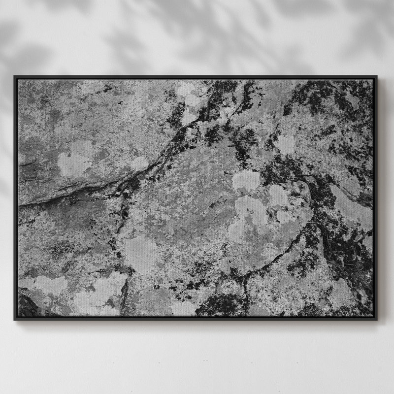 Found Textures III - Toile encadrée de qualité supérieure - prête à être accrochée, Toile avec cadre flottant noir