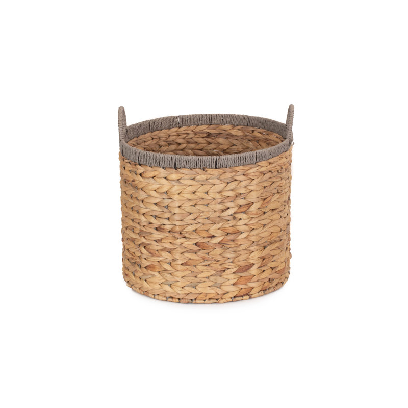 Wicker Round Rope Border Storage Basket, 40" H x 40" W x 40" D