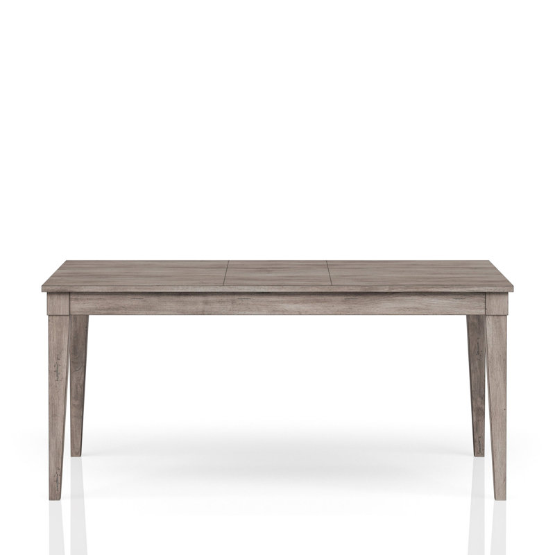 Deux tables de salle à manger à deux tiroirs gris rustique avec trait extensible, huit places assises, bois massif et deux tiroirs de rangement composés