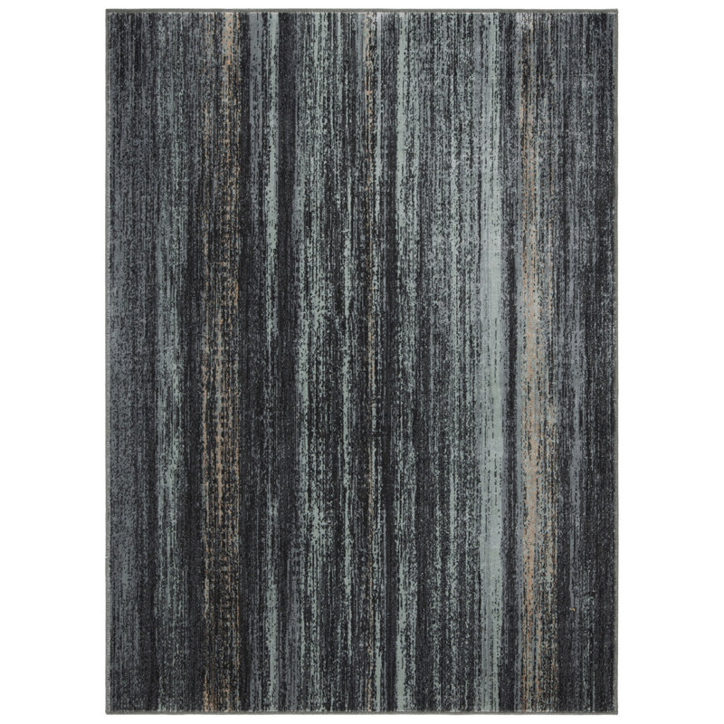Tapis performance à rayures rétro Pierrette, Rectangle 3 pi 3 po x 5 pi 7 po