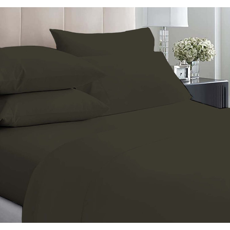 6-Piece Premium Deep Pockets Microfiber Sheet Set, Full, Dark Olive