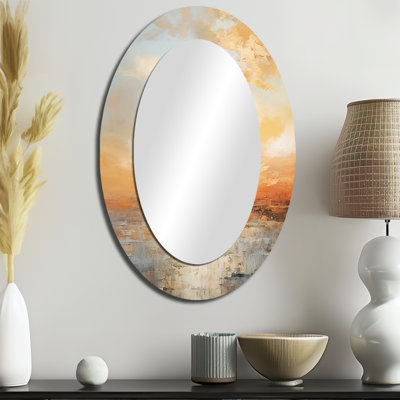 Miroir mural beige et doré Sunset Paradise IV - Beige