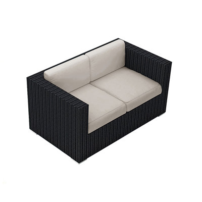 Suffern 63'' Wide Powder Coated Aluminum Loveseat with Cushions