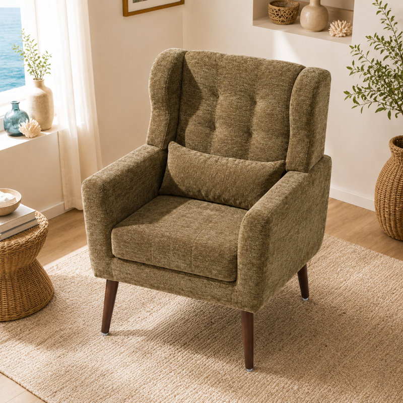 Fauteuil d'appoint Kawonna, Avocat chenille