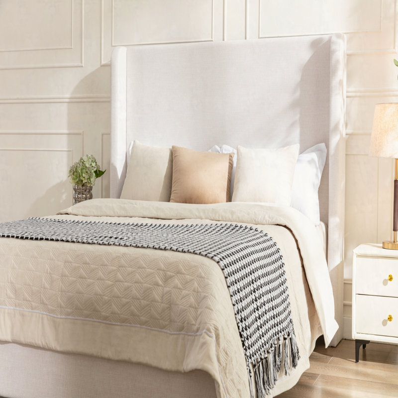 Grand lit tapissier Harper, Grand lit, Ivory
