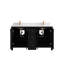 Meuble-lavabo double 60 po avec plateau en quartz Bronya