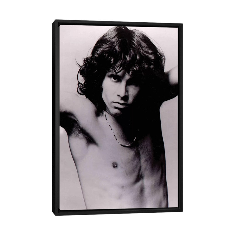 «Jim Morrison Pose II» par Radio Days - impression, H 18 po x l 12 po x P 1,5 po, Toile tendue, Pas de tapis