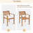 7-Piece Solid Acacia Wood Outdoor Dining Set with Cushions, Seats 8, Easy-Storage Bench & Chairs