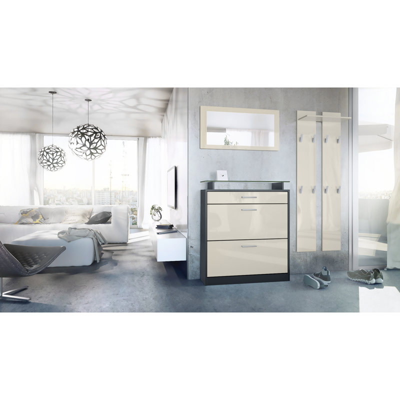 Mcclinton Hall Tree with Shoe Storage, Beige
