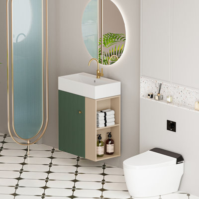 Hudson Modern Wall Mount Bathroom Vanity