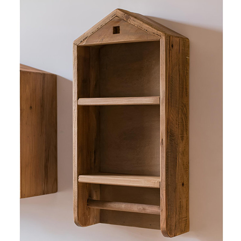 Tablette murale rustique en bois massif
