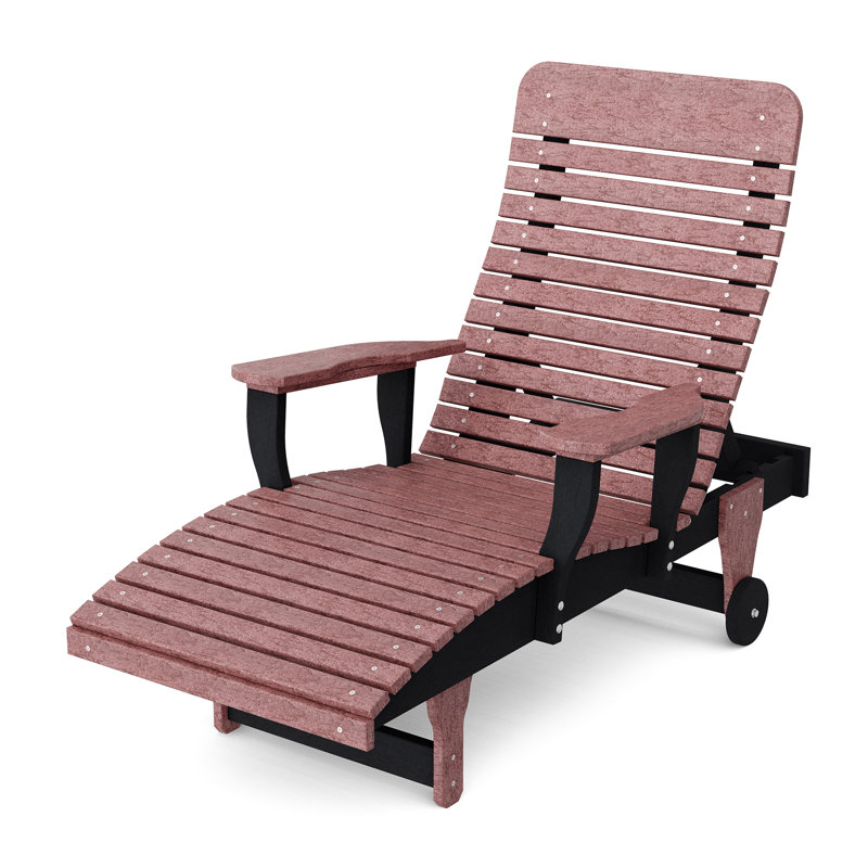 Chaise longue inclinable Signature, Bois de cerisier / noir
