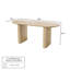 Table de salle à manger 70,8 po ovale 100% bois massif avec base à piédestal mixte-888998674
