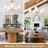 5-Light Gold Chandeliers for Dining Room with White Shade-650815731