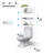 Freestanding 3-Tier Over-the-Toilet Bathroom Storage Organizer
