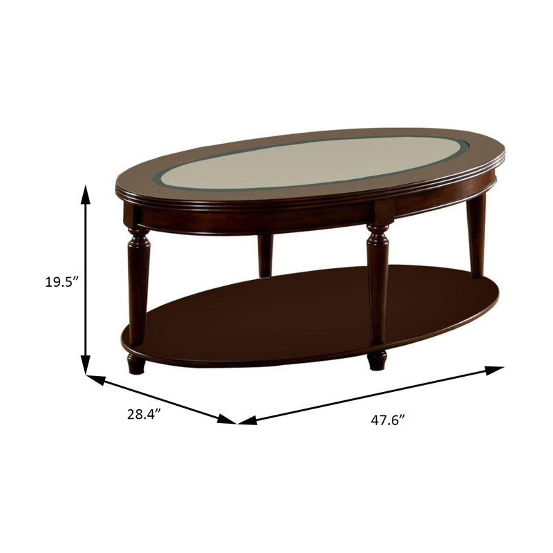 Table basse Granvia Transitional - Cerisier foncé