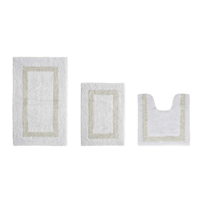 Atle Reversible Cotton Tufted Bath Rug Set