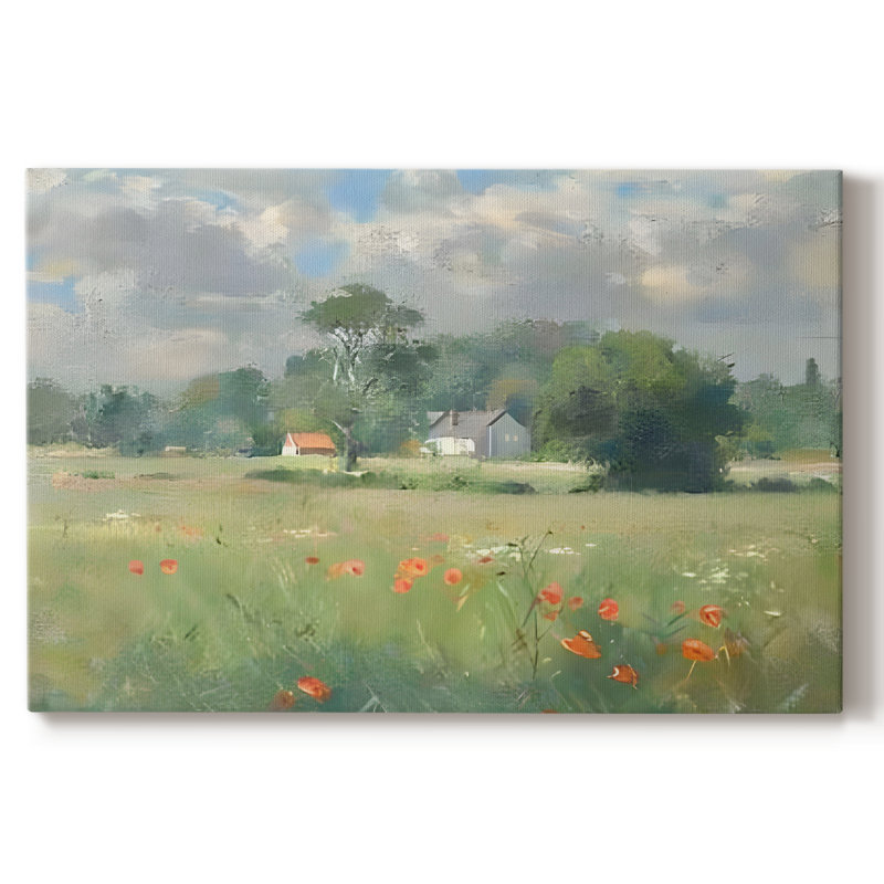 Paysage rétro - CCLXI, reproduction d'art sur toile, H 25 po x l 37 po