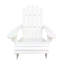 Chaise d'extérieur blanche d'intérieur - et confortable, siège large, accoudoir, assemblage facile, limite de poids de 110 lb, utilisation polyvalente du bois Populus-910897730