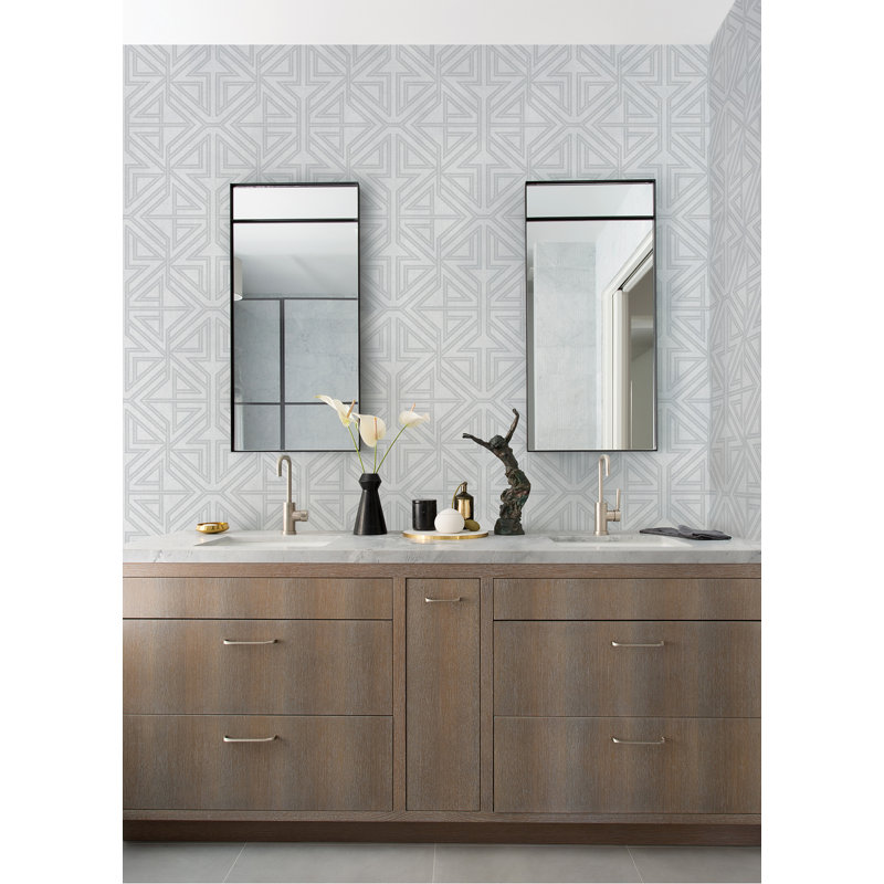 Rouleau de papier peint L 33 pi x l 20,5 po Kella, Gris