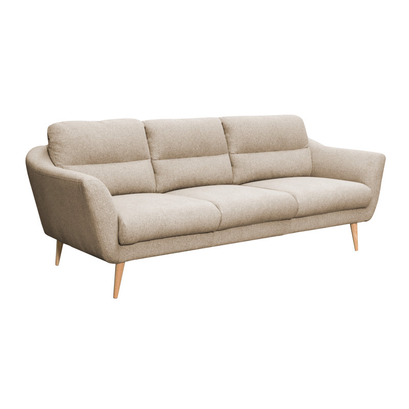 Rooney Odense 3 Seater Upholstered Sofa, Beige/White