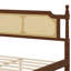 Structure de lit pour grand lit en bois ornée d'une tête et d'un pied de lit en rotin-120924787-104811619
