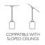 Luminaire suspendu géométrique 1 lumière Bendigo