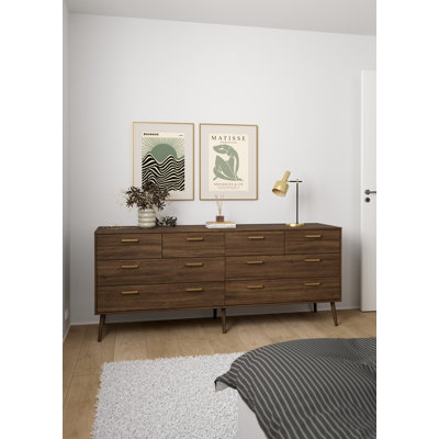 Commode double 8 tiroirs 77 po