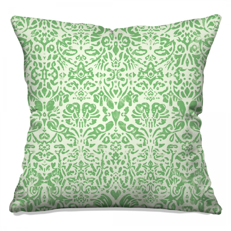 Coussins décoratifs Green Damask, 16 x 16 pouces