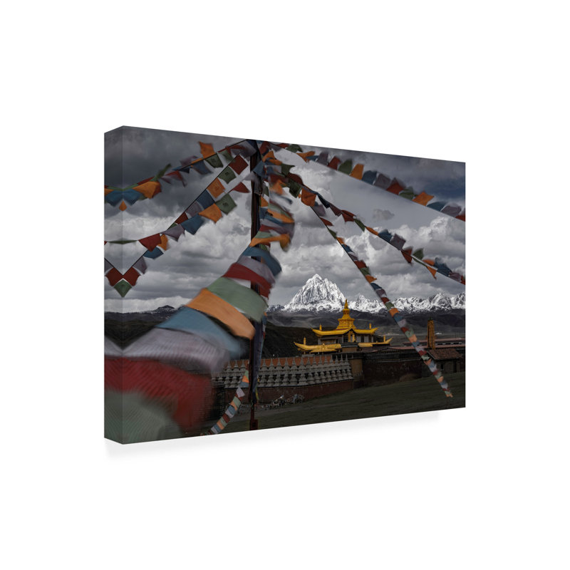 Art sur toile Jingshu Zhu Tagong, H 30 po x l 47 po