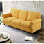 Velours jaune moutarde 3, sièges spacieux avec de la mousse, pieds en bois massif, velours chic de décoration de salon, coussins en mousse haute,-1707276840