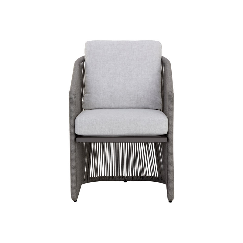 Allariz Outdoor Dining Armchair, Gray, Warm Gray