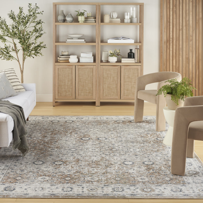 Tapis taupe Nourison Astra, Rectangle 7 pi 10 po x 10 pi