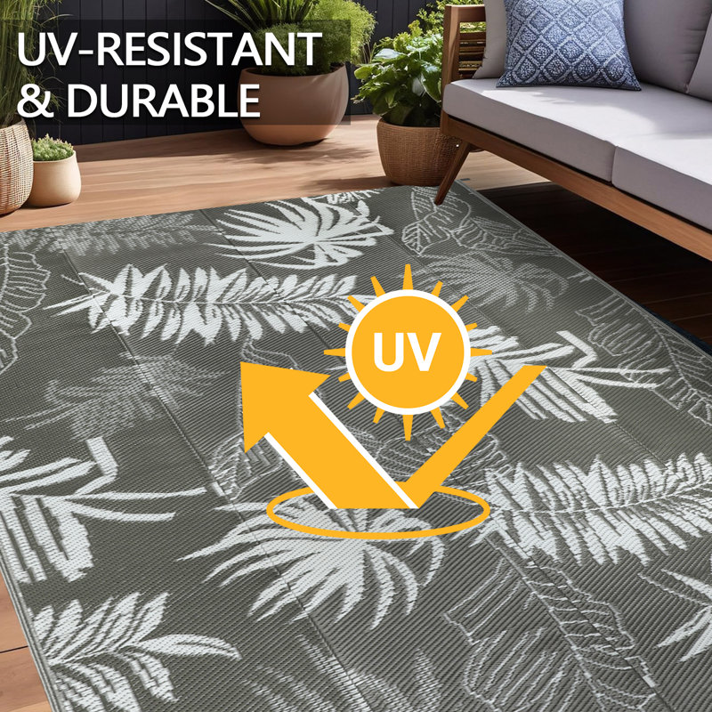 Outdoor Rug  Patio Waterproof, Reversible Outdoor Plastic Straw Rug RV Mat, Indoor Outdoor Carpet Large Area Rug for Patio Camping Deck Backyard Balcony Picnic Beach