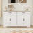 Farmhouse Buffet Cabinet Storage Sideboard With 2 Drawers And 4 Doors For Dining Living Room Kitchen