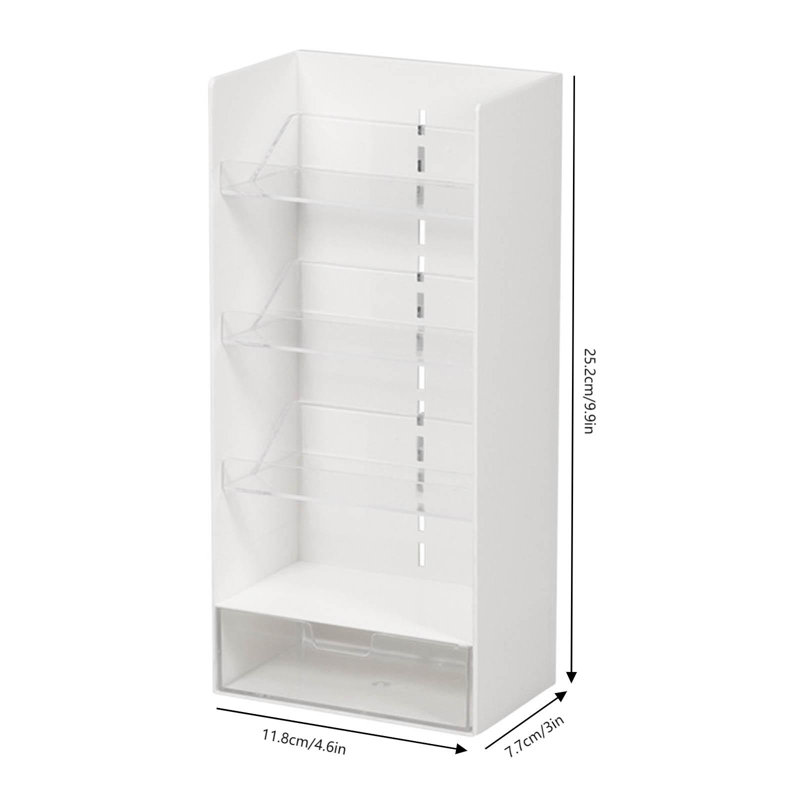 Boîte de rangement pour bureau, tablette de séparation plate transparente, bureau pour artefact étudiant, support de rangement incliné pour crayons