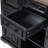 54.9" Kitchen Island With Drop Leaf, Power Outlet, Kitchen Storage Cart With 4 Door Shelves, Cross Barn Doors & Visual Glass Door, Rolling Kitchen Island On 4 Wheels For Kitchen, Dining Room-18347882