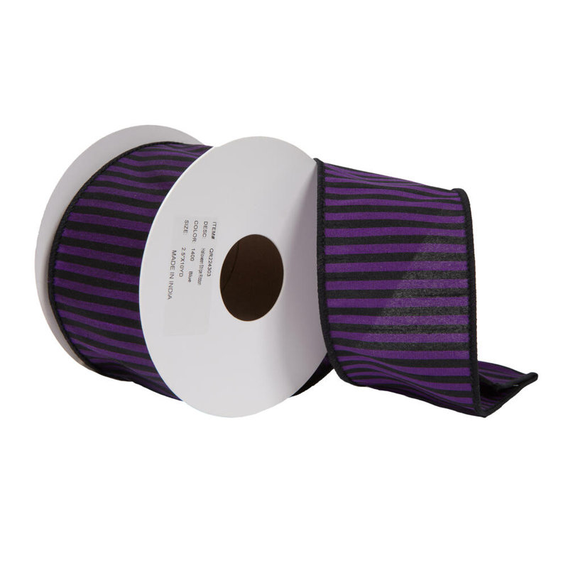Ruban de Noël, H 2,5 po x l 360 po x P 2,5 po, Bleu