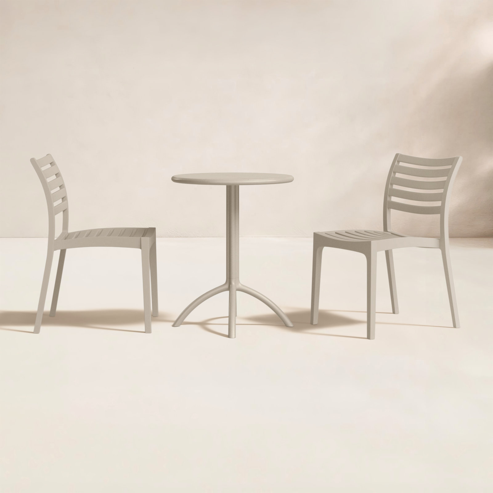 Jacinta 24" Patio Bistro Set, Taupe