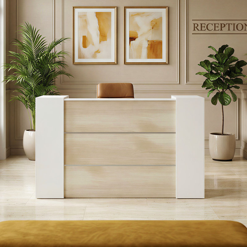 Gradon Rectangle Synthetic Laminate Reception Desk