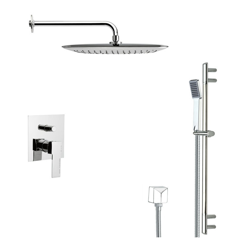 Système de douche complet à pression équilibrée avec valve brute Rendino