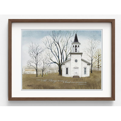 I Can Do All Things By Billy Jacobs, Framed Philippians 4:13 Print, Farmhouse Style Rustic Christian Family House Entryway Decor